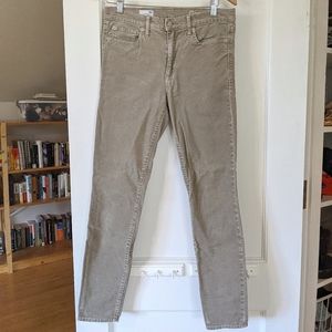 Gap 30R Stretch True Skinny Stone Corduroy Pants